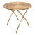 Vintage Wicker and Chrome Woven Folding Side Table Coastal Boho Accent Table For Sale