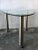 Late 20th Century Kidney Shape Glass Side Tables With Casters (A Pair) For Sale - Image 11 of 13