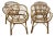 Vintage Rattan Armchairs- Set of 4 For Sale