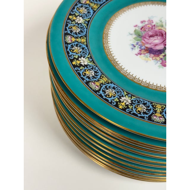 Late 20th Century Circa 1980's Bavarian Porcelain Dinner Plates, Set of Twelve For Sale - Image 5 of 13
