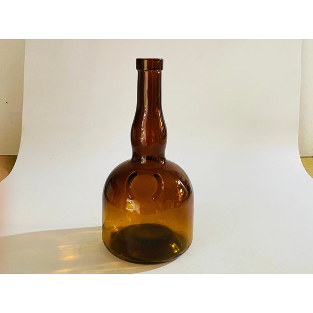 French Cobalt Brown Color Pharmacy Bottle, 1930s.