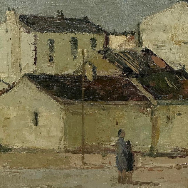Mid Century Israeli Village Landscape Oil Painting by Ori Reisman (1924–1991) For Sale - Image 12 of 18
