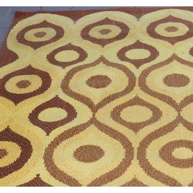 1970s Large Space Age Rug with Pattern, 1970s For Sale - Image 5 of 12