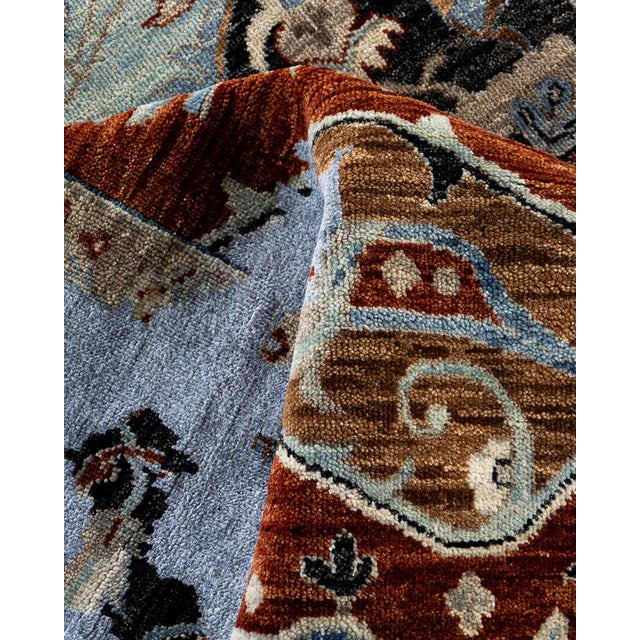 Textile Ikat, One-of-a-Kind Hand-Knotted Area Rug - Red, 8' 0" x 10' 4" For Sale - Image 7 of 8