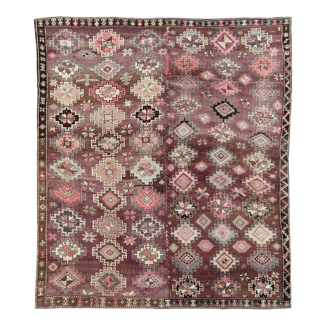 Galerie Shabab Collection Mid-20th Century Handmade Turkish Anatolian Tribal Room Size Carpet For Sale