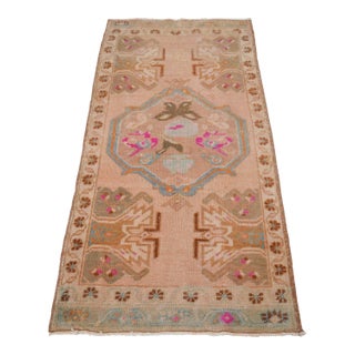 1970s Small Rug, Entryway Rug, Bath Mat, Kitchen Decor, Turkish Rug, Doormat 1'10" X 3'10" For Sale