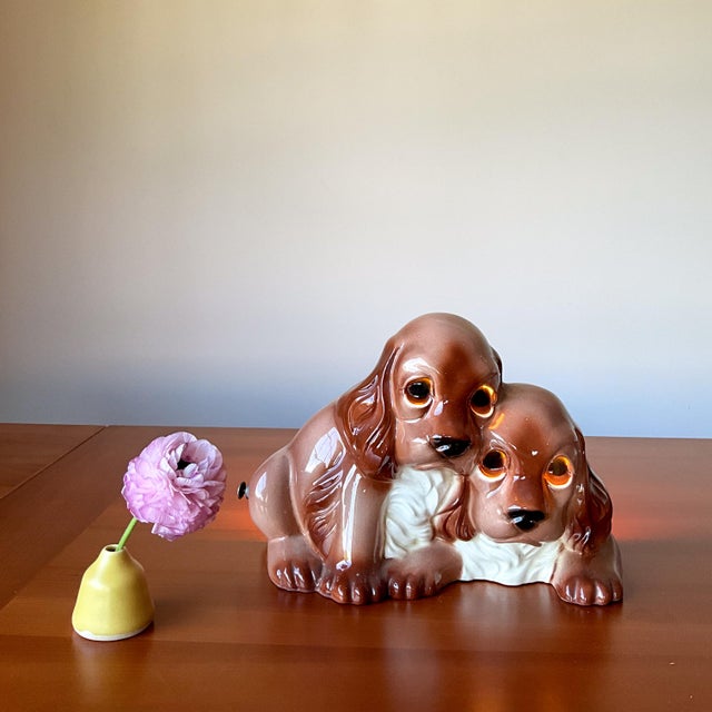 Mid-Century Modern Vintage Leland Claes Puppy Dog Lamp For Sale - Image 3 of 12