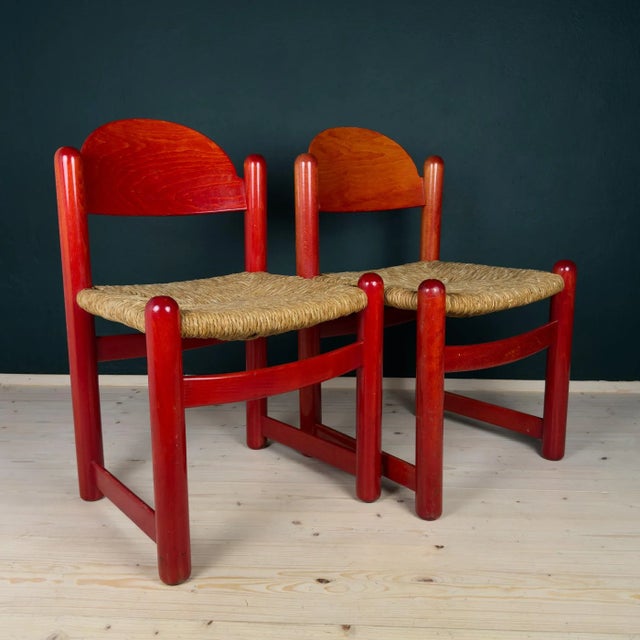 Red Padova Chairs from Hank Lowenstein, Italy, 1970s, Set of 2 For Sale - Image 13 of 13