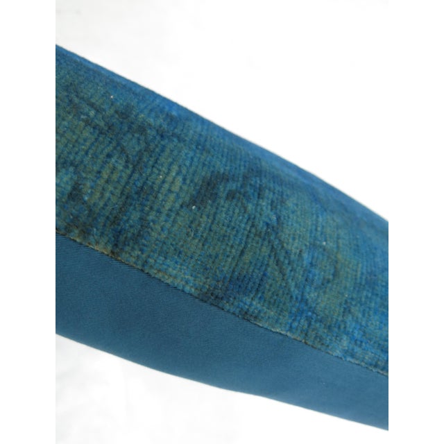 Contemporary Blue Over-Dyed Turkish Pillow For Sale - Image 3 of 5