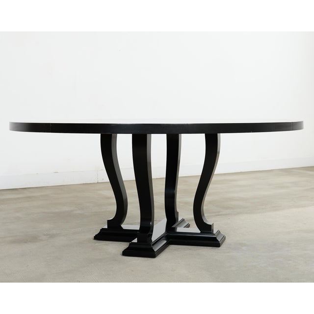 Ralph Lauren Ebonized Mahogany Round Basalt Dining Table For Sale - Image 9 of 18