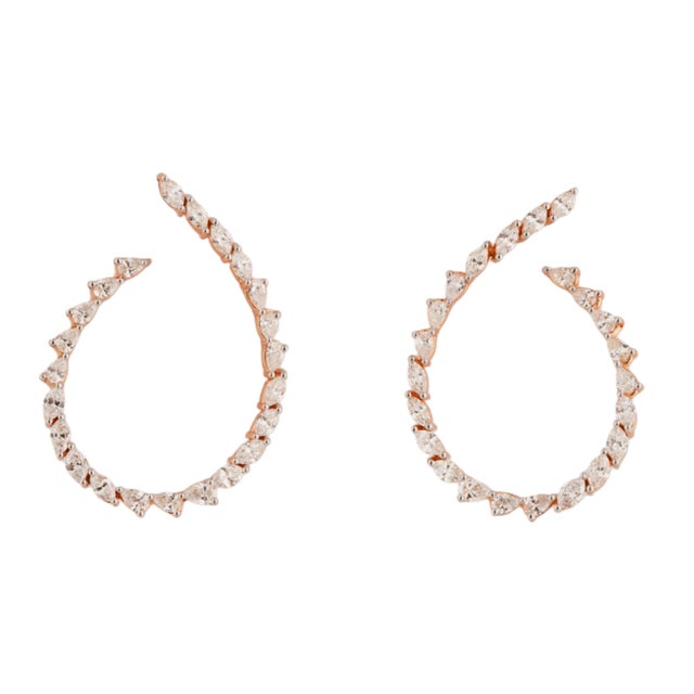 Contemporary Natural fancy diamond 3.50cts earring in 18k gold For Sale - Image 3 of 6