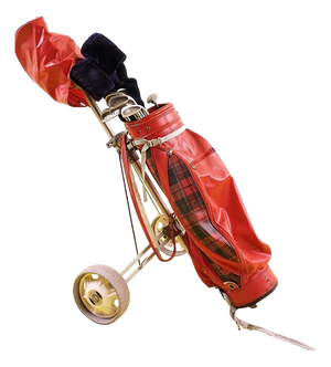 Vintage Red Golf Buggy