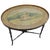 1980s Chippendale Hand-Painted Faux Bamboo Oval Side Table For Sale
