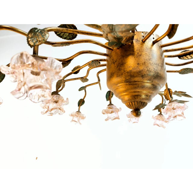 18-Light Ceiling Light in Murano Glass For Sale - Image 10 of 13
