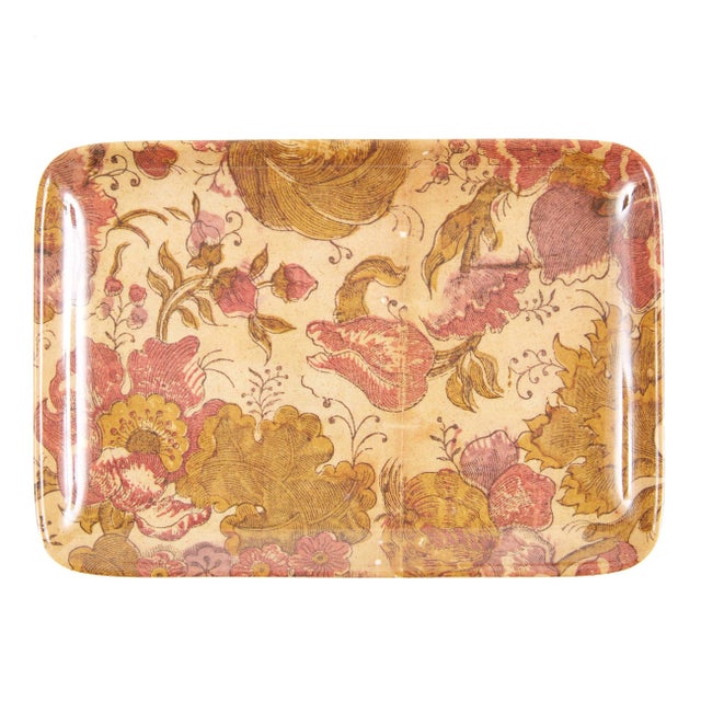 Beige Antique Wallpaper Valet Trays, Set of 6 For Sale - Image 8 of 11