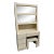 Post Modern Faux Travertine Desk With Stool For Sale