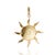 Metal Antique-Inspired Spiral Sun Diamond Pendant in Sterling Silver For Sale - Image 7 of 12