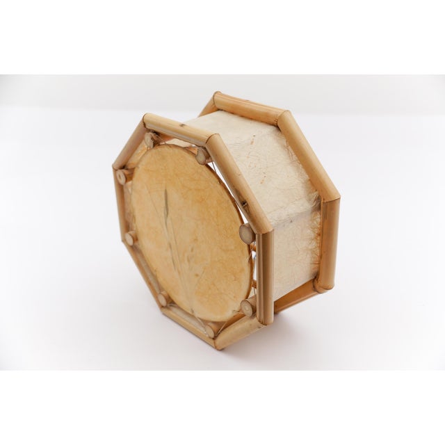 1970s Mid-Century Modern Japanese Wall Lamp in Bamboo and Rice Paper, 1960s For Sale - Image 5 of 12