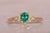 The Braz: Vivid Natural Emerald and Diamond Ring in Yellow Gold For Sale - Image 4 of 11