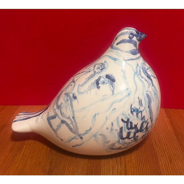 Blue Florentine Ceramic Birds, 1970s, Set of 2 For Sale - Image 8 of 17