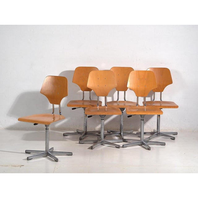 Vintage office chairs (c.1950) Dimensions: Width: 41 cm Depth: 45 cm Height: 89 cm Seat: 47 cm Style: Industrial Materials...