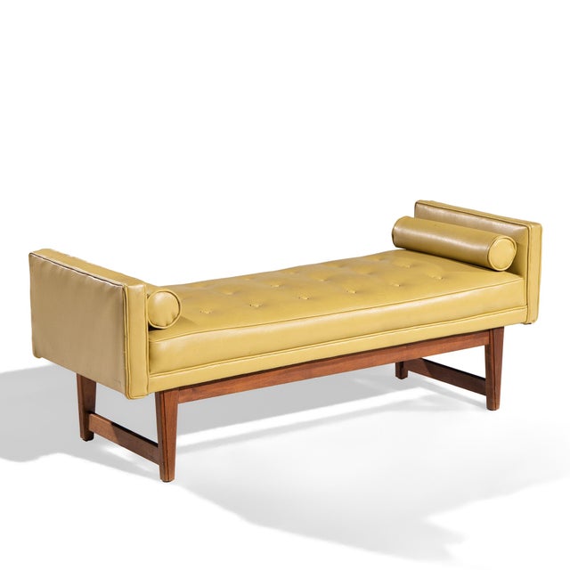 Lawrence Peabody for Nemschoff Mid Century Walnut Bench For Sale In Chicago - Image 6 of 9