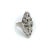 This is part of Chairish’s Fine Jewelry assortment. This is a stunning Art Deco navette-shaped 18 karat white gold,...