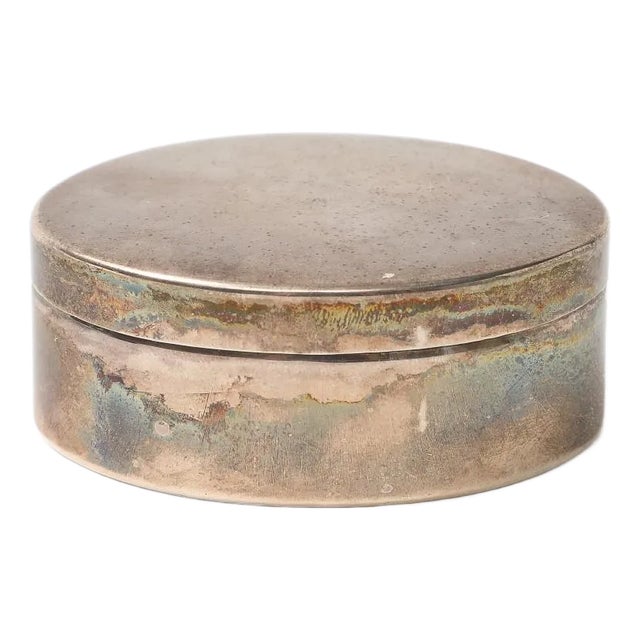 Vintage Tiffany & Co. Silver Oval Pillbox For Sale