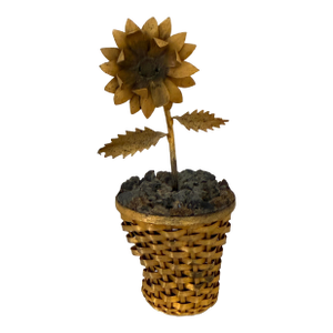 Gilt Sterling Potted Flower Attrib Tiffany & Co Janna Thomas