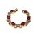 Bochic "Capri" Vintage Ruby & Blue Sapphire Bracelet Set In 18K Gold & Silver For Sale In New York - Image 6 of 18