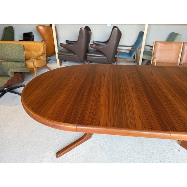 Wood Double Extending Round Dining Table by Svend Aage Madsen, 1960s For Sale - Image 7 of 14