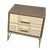 Bedside Table in Walnut and Stone-Effect Glass from Justfurnituress SRL For Sale
