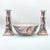 1980s 1980s Hfp Macau Hand Painted Console Set Bowl and Pair of Candlesticks in Pastel Colors- 3 Pieces For Sale - Image 5 of 12