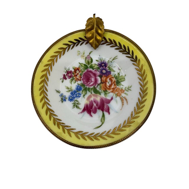 Antique Lefton Hand Painted Floral Saucers/ Wall Decor- A Set of 3 For Sale In New York - Image 6 of 9