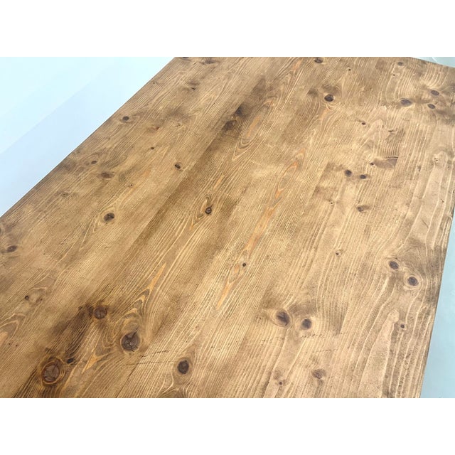 Wood Pine Farm Dining Table, 1970s For Sale - Image 7 of 18