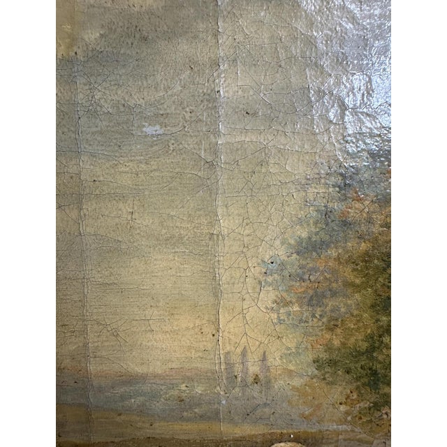 Charles Desan, Landscape with Cattle, 1846, Oil on Canvas, Framed For Sale - Image 8 of 11