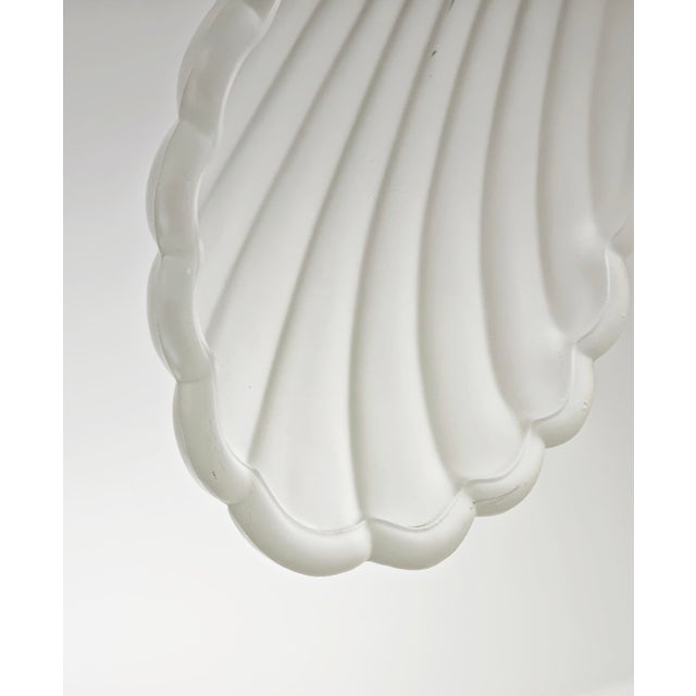 Mid-Century Modern Pendant Lamp in Opaque Satin Glass and Gilt Metal, Italy, 1970s For Sale - Image 13 of 18