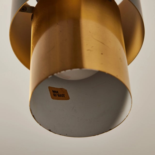 1950s Jo Hammerborg 'Saturn' Brass & Black Pendant for Fog & Mørup For Sale - Image 10 of 13