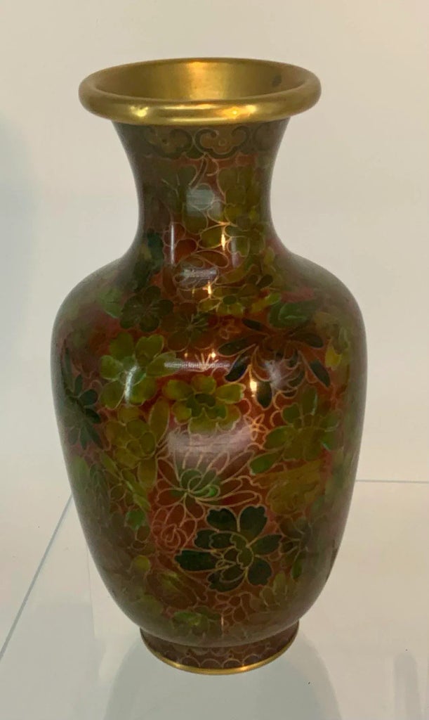 Petit Vase En Cloisonné - Vase Décoratif D’occasion - Bon état Général