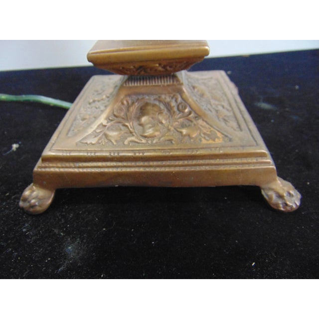 American John Richards Classical Style Bronze Candlestick Lamp For Sale - Image 3 of 6