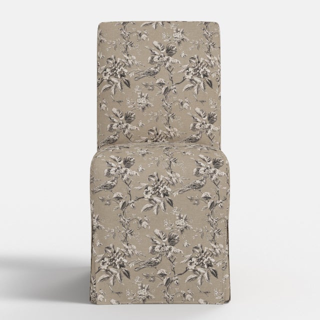 Not Yet Made - Made To Order Slipcover for Stoffer Home x Cloth & Company for Lindy Slipcover Dining Chair in Bird Toile Sand For Sale - Image 5 of 7