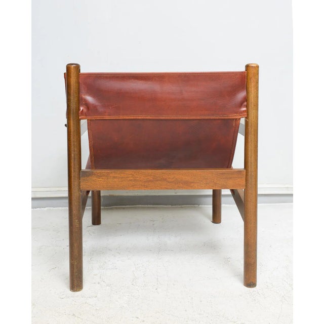 Vintage Pair of Safari-Style Leather Chairs For Sale - Image 4 of 10