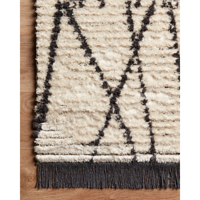 Loloi Rugs Chris Loves Julia x Loloi Alice Rug Cream / Charcoal 2'-7" x 10'-0" Runner Rug For Sale - Image 4 of 5