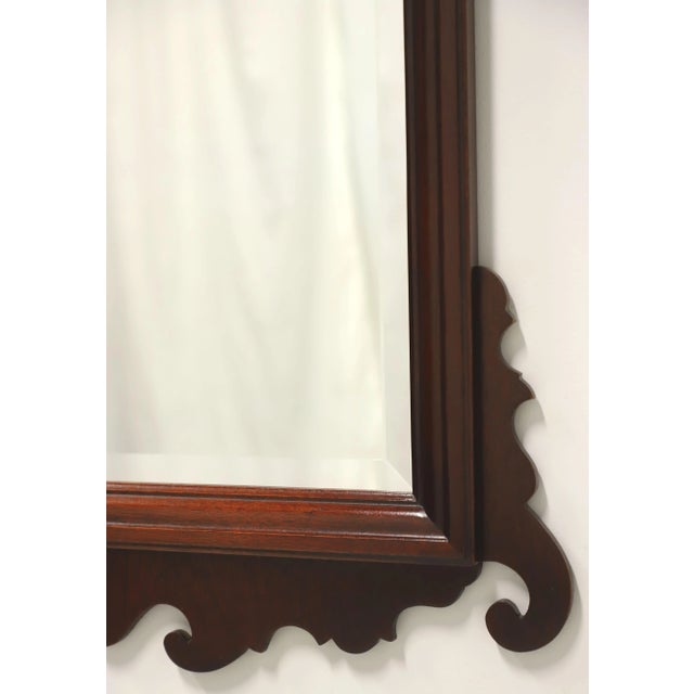 Link-Taylor Heirloom Broken Arch Solid Mahogany Chippendale Beveled Wall Mirror For Sale In Charlotte - Image 6 of 10