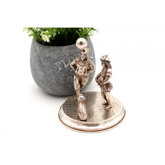 Silver Statuette with Group of Acrobats and Dog For Sale - Image 6 of 6