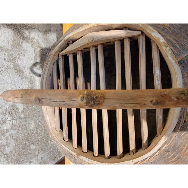 Early 20th Century Handled Basket with Rail Lid For Sale - Image 5 of 8