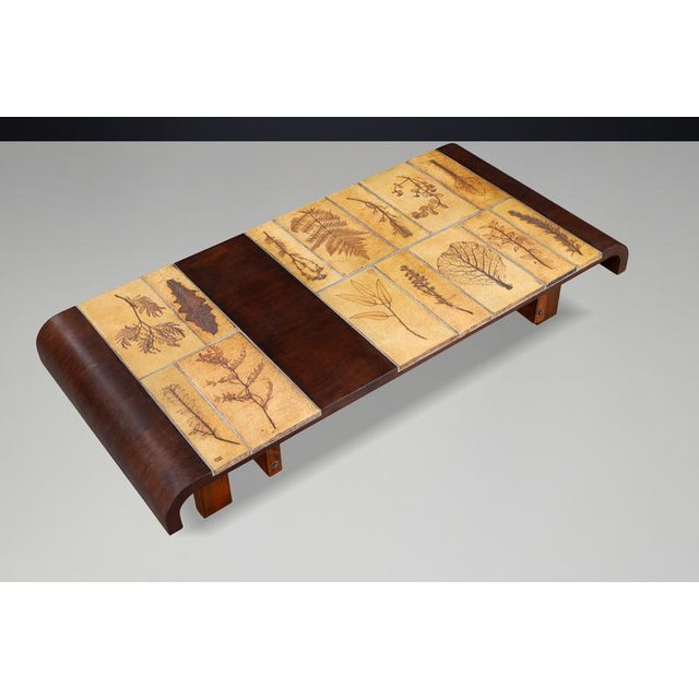 Garrigue Ceramic and Bent Beechwood Coffee Table by Roger Capron, France, 1960s For Sale - Image 9 of 18