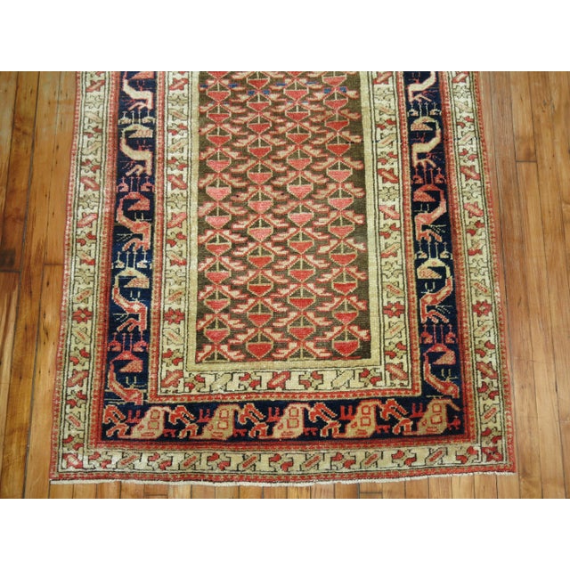 1930s Decorative Wide Traditional Persian Malayer Long Runner - 3'9" x 15'3" For Sale In New York - Image 6 of 6