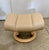 1970s Attributed to Ekornes Stressless Adjustable Sandstone Leather Recliner Ottoman Norway Medium For Sale - Image 10 of 15