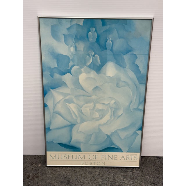 Georgia O'Keeffe "White Rose With Larkspur No. 2" Poster, Framed For Sale In San Francisco - Image 6 of 12